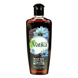 Vatika BLACK SEED Enriched Hair Oil, Dabur (Ватика ЧЕРНЫЙ ТМИН Масло для волос, сила и сияние, Дабур), 200 мл.