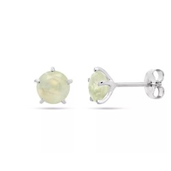 Серьги из серебра лунный камень, Гвоздики3