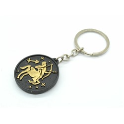 Брелок литой знак зодиака "Стрелец" черный. 35*35мм