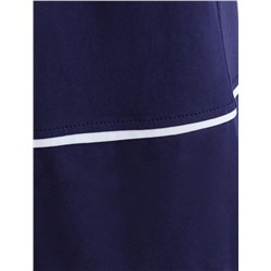 Укороченные брюки из эластичного хлопка с контрастным кантом