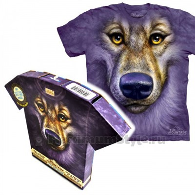 Футболка в подарочной коробке The Mountain "Friendly Wolf Face"