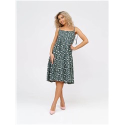 Сарафан женский Текс-Плюс, цвет зеленый белый