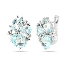 Серьги из серебра топаз, Элиан
