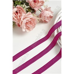 Тесьма эластичная с люрексом 1,5 см*10 ярд (SF-369-10) фукси темный