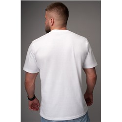 Мужская футболка больших размеров c V-вырезом Happyfox