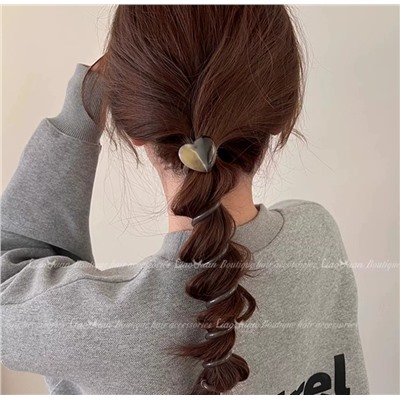 Резинка-пружинка для волос с СЕРДЦЕМ