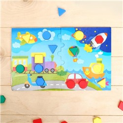 Развивающий набор для малышей «Гений с пелёнок: изучаем транспорт», по методике Монтессори