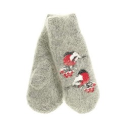 Варежки женские "Два снегиря" КРУГ ПУХ 3441-1