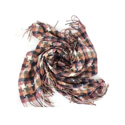 Платок 4012-6,  100*100см,  полиэстер 100%,  190 г/м 2,  синий/розовый  (абстракция)  242928