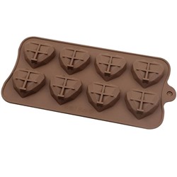 Форма силиконовая «Хрустальные сердца» 8 ячеек