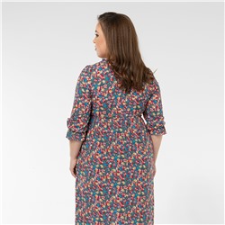 Платье, текстиль, индиго