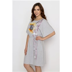 Платье Солнце, серый меланж