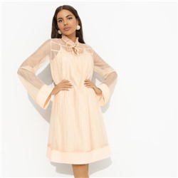 Платье полупрозрачное с комбинацией, Свобода творить (оранжевое)