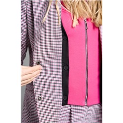 VI ORO VR-1010 белый,
фуксия,
черный, Брюки,  Жакет