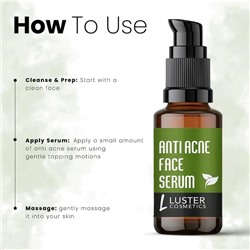 ANTI ACNE Face Serum, Luster (АНТИ АКНЕ сыворотка для лица, Ластер), 30 мл.