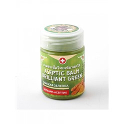 Binturong ASEPTIC BALM BRILLIANT GREEN, Nina Buda (Бинтуронг БАЛЬЗАМ-АСЕПТИК ТАЙСКАЯ ЗЕЛЕНКА С ЭКСТРАКТОМ КУРКУМЫ, Нина Буда), 50 мл. - СРОК ГОДНОСТИ ДО 8 МАЯ 2025 ГОДА