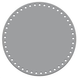 Кожа - Дно для сумки круглое 20 см. Silver