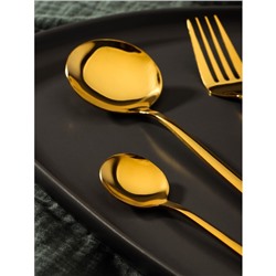 Набор столовых приборов из нержавеющей стали Magistro «Блинк», 4 предмета, цвет золотой