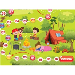 Настольная игра ходилка с фишками и кубиком «В лесу»