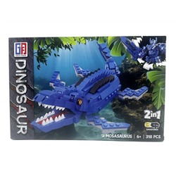 Конструктор DINOSAUR 4в1 Мосасаурус 318дет. 33*22см  / 123-682