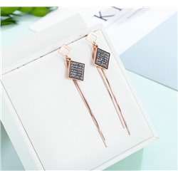 SALE! Длинные серьги - цепочки из ювелирной стали, "Геометрия", 1 пара.