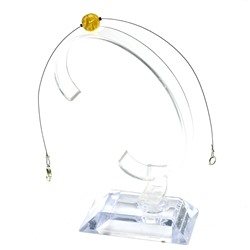 Браслет из янтаря мятый шарик 10мм цв.медово-молочный, 20см