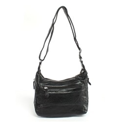 Сумка женская искусственная кожа Guecca-2100,  1отд+карм/пер,  плечевой ремень,  черный 257386