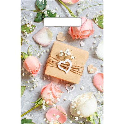 Пакет прорубная ручка 20*30см Подарочек (вып.по 100шт.) н00213002