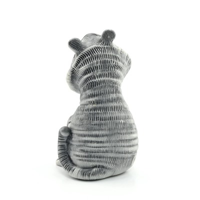 Скульптура из мрамолита "Тигр сидит" (Авторск) 33*38*67мм