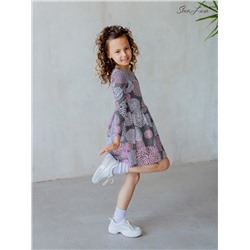 Платье Эля круги на сером