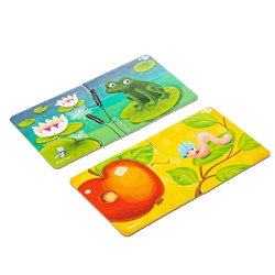 Парные пазлы «Кто где живет?»