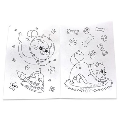 Раскраска  А5 Эконом  Няшки-раскраски. Щеночки 16стр. 165*235мм ПП-00210742
