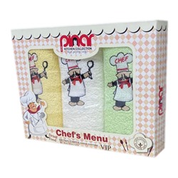 Набор махровых полотенец PINAR CHEF 3 пр р-р 30х50
