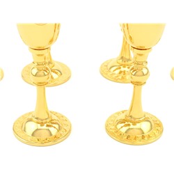 Набор винных бокалов с гравюрой на разносе 6 персон