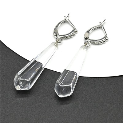 Серьги из горного хрусталя кристалл 8*30мм