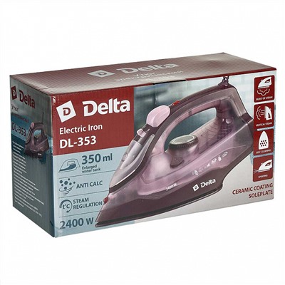 Утюг электрический 2400 Вт DELTA DL-353 коричневый