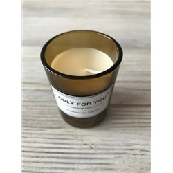 ONLY FOR YOU Handmade candle ORANGE & SANDALWOOD (Свеча ароматическая АПЕЛЬСИН И САНДАЛ, высота 6 см.), 1 шт.