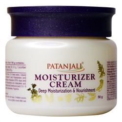 MOISTURIZER CREAM, Patanjali (УВЛАЖНЯЮЩИЙ КРЕМ - глубокое увлажнение и питание, Патанджали), 50 г.