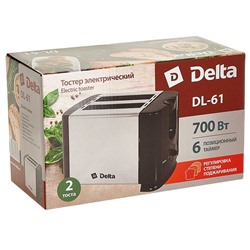 Тостер 700 Вт DELTA DL-61 черный