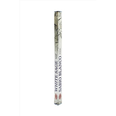 Hem Incense Sticks WHITE SAGE (Благовония БЕЛЫЙ ШАЛФЕЙ, Хем), уп. 8 палочек.