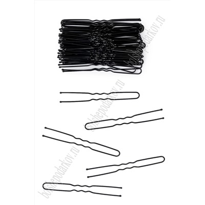 Шпильки для волос 7 см (50 шт) SF-7412, черный