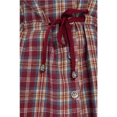 Рубашка хлопковая Джанет (винный) Б14274-4М