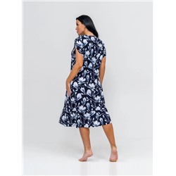 Халат женский Текс-Плюс, цвет синий белый