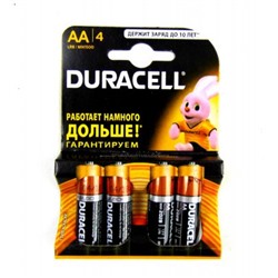 Батарейки DURACELL пальчиковые 4 шт