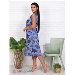 Трикотажный халат на молнии с коротким рукавом 1-29 1-29 кулирка