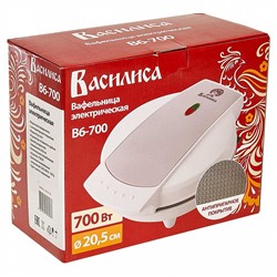 Вафельница электрическая 700 Вт "Классика" ВАСИЛИСА В6-700 светло-сиреневая