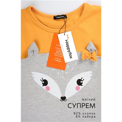 Хлопковое платье для девочки Happyfox
