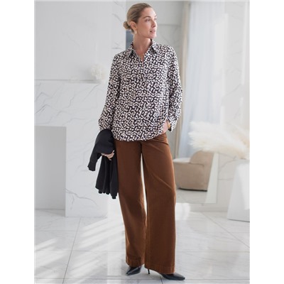 Блузка из вискозы с принтом