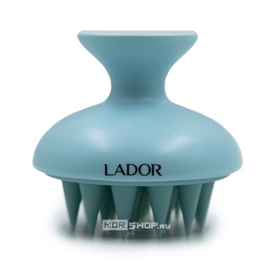 Щетка для вспенивания шампуня и массажа головы Scalp Massager Shampoo Brush (Blue) Lador, Корея