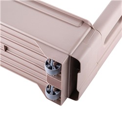 Этажерка Keeplex Regular на колесиках трехсекционная узкая 53,7х13,8х71 см KL383812005 бежевый топаз